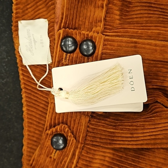 💕DOEN💕 Atherton Pant ~ High Waisted Corduroy Pants Terra Di Siena 6 NWT - Picture 15 of 16